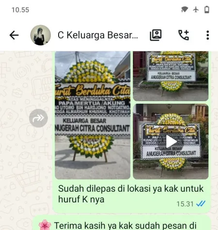 Pengiriman Papan Bunga Duka Poris Jaya